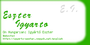 eszter igyarto business card