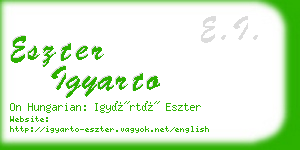 eszter igyarto business card